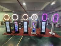 Alta calidad 12,9 pulgadas iPad Pro Photo Booth RGB 360 grados LED fondos de iluminación compatibles con cámaras SLR Smartphones