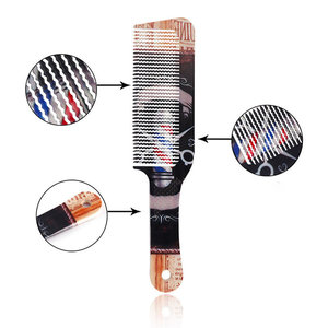 Chuyên Nghiệp Retro In Người Đàn Ông Của Phi Hành Đoàn Cắt Lược Cho Thợ Làm Tóc ABS Vật Liệu Tóc Cắt Cắt Tóc Lược Nhựa Salon Vẻ Đẹp Công Cụ - Product Image 3