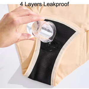 Ropa Interior Menstrual a Prueba de Fugas para <span class=keywords><strong>Mujer</strong></span>, Personalizada al por Mayor, 4 Capas Absorbentes, Talla Grande 3XL, Reutilizable, Sin Costuras - Product Image 2
