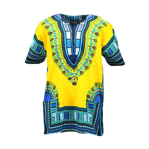 Camisas Dashiki Africanas de Algodón Estampado de Calidad Comprobada CRAFTSHUB para Hombres y Mujeres |   Tallas Personalizadas Ropa Tradicional de Verano/Primavera - Product Image 1