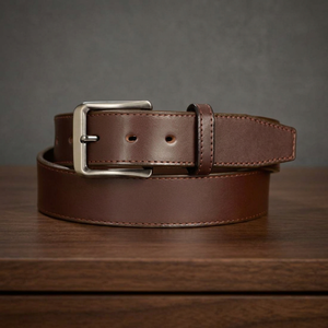 Ceintures formelles en cuir de vachette avec impression de logo personnalisé, boucle carrée en acier, largeur 3,8 cm, légères, imperméables, résistantes, écologiques - Product Image 1
