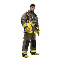 Costume de pompier Standard européen avec DRD Drag Vêtements ignifuges Tissu Nomex Combinaison de feu antistatique