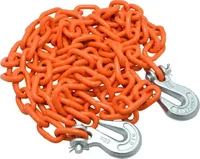 Chaîne de remorquage galvanisée G70 1/4 pouce x 12 pieds avec crochets, chaîne de traction robuste pour camion, remorque, sécurisation des charges