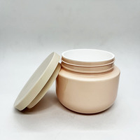 Bocaux en plastique PP de couleur rose de 450 g, pot cosmétique, flacon pour crème corporelle, contenant/bol, forme de pot pour crème pour le visage, emballages de pots et de flacons