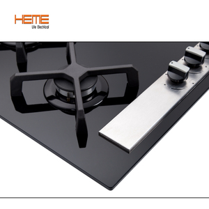 CE Certificate 700mm Built in Gas <b>Stove</b> Black Tempered Glass 4 Burner Kitchen Cooker - Product Image 2