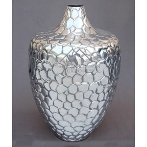 Vase en aluminium de haute qualité martelé Design moderne pour décor de mariage urnes planteur Pots de fleurs décor de jardin - Product Image 4