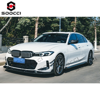 TAKD Cache-ventilations latérales de pare-chocs avant en fibre de carbone sèche, garnitures de prise d'air, enjoliveurs de conduits d'air pour feux antibrouillard pour BMW G20 G21 LCI 330i M340i