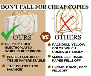 Heavy-Duty Metal <b>Napkin</b> <b>Holder</b> with Modern Design Indoor and Outdoor Use Organizes <b>Napkins</b> on Any Table - Product Image 5