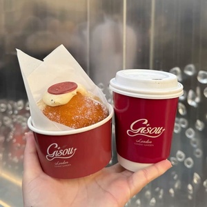 Custom Logo Printed Eco-friendly <b>Disposable</b> Single Wall Double Wall Pink Gold Foil Hot Drink Paper Coffee <b>Cup</b> with Lid - Product Image 3
