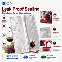 Sac de vin rouge personnalisé en gros en Bag-in-Box 3L 5L avec robinet, emballage liquide haute barrière pour distributeur de vin