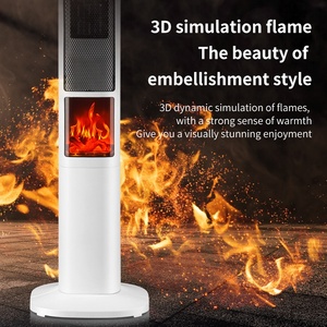 <span class=keywords><strong>Chauffage</strong></span> de cheminée électrique à commande vocale intelligent portable avec <span class=keywords><strong>chauffage</strong></span> vertical PTC à gaz de souffleur d'air chaud à flamme simulée 3D - Product Image 2
