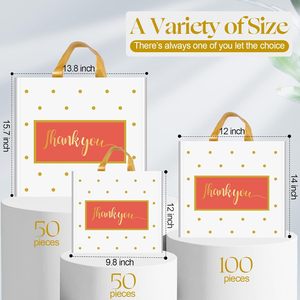 Bolsas de Compras de LDPE Blancas con Puntos Dorados Personalizadas de Fábrica YC, Bolsas de Plástico Personalizadas con Asas de Lazo Suaves y Brillantes para Regalo - Product Image 3