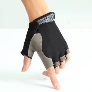 Hd Iztot Gants fonctionnels d'extérieur demi-doigts en maille respirante unisexe pour le cyclisme, l'alpinisme, la remise en forme, noir - Product Image 3