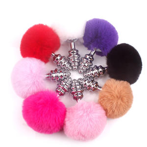 Queue de lapin artificielle en gros avec plug anal en forme de fil, jouets sexuels pour couples, plug anal argenté, outils de plaisir sexuel - Product Image 6