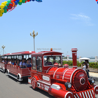 Parc d'attractions personnalisé Train sans rail de divertissement touristique Train terrestre électrique pour enfants et adultes