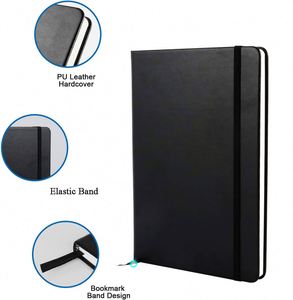 Custom Printing Ruled <b>Lined</b> <b>A5</b> Hardcover PU Leather Journal <b>Notebook</b> with 100 Sheets for Students-MY MOON PIE - Product Image 2