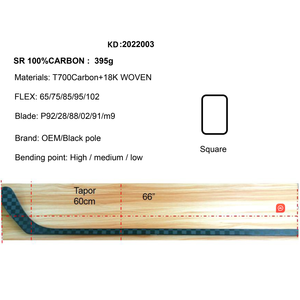 <span class=keywords><strong>Palo</strong></span> de <span class=keywords><strong>Hockey</strong></span> sobre Hielo Profesional Personalizado de Alta Gama P92/28/88, 100% Fibra de <span class=keywords><strong>Carbono</strong></span>, 18K, Longitud 65/66/67/68 Pulgadas, Flex 65-105, 325g-430g, Fabricación Profesional - Product Image 6