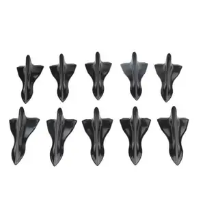 Venda quente Decoração Do Corpo Do Carro Modificado Antena Do Carro Preto Apontou Adesivo Shark Fin Telhado Spoiler 10 PCS/set