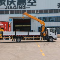 Truk 6.3 Ton Langsung dari Pabrik dengan Crane ISUZU, Crane Terpasang di Truk dengan Boom Teleskopik Bersertifikasi CE untuk Dijual