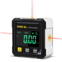 Niveau électronique numérique à trois lignes laser, inclinomètre magnétique, instrument de mesure d'angle de précision pour le travail du bois