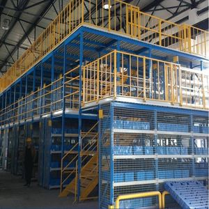 Rak Mezzanine logam industri, rak penyimpanan baja Anti karat tahan lama, palet perlindungan korosi dan lapisan bubuk - Product Image 6