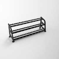 Support Commercial à 3 Niveaux pour Haltères – Rangement de Poids Libres pour Salle de Sport – Équipement Sportif – Présentoir à Haltères à Trois Niveaux – Accessoires de Fitness