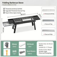 Barbecue portable pliable au charbon de bois pour le camping et les pique-niques – Vente en gros