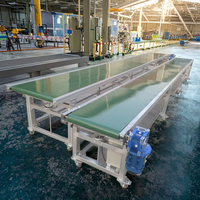 Système de bande transporteuse en plastique, bande transporteuse industrielle, hauteur réglable, poids léger, durable, pour la logistique d'usine
