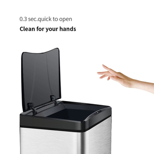 50L công suất lớn thông minh có thể cảm biến Thùng rác hình chữ nhật từ chối bin thép không gỉ Nhà Bếp thùng rác có thể Thùng rác Thùng rác - Product Image 3