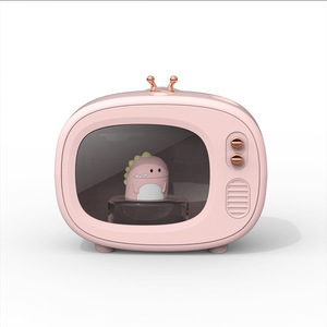 Cute Pet Tv Style Humidifier <b>Mini</b> Ultrasonic <b>Desk</b> USB Powered With Night Light For Home Office Bedroom - Product Image 5