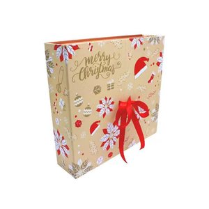 Boîte de calendrier de l'avent de Noël personnalisée avec ruban rouge, boîte cadeau compte à rebours de 24 jours pour les fêtes, OEM disponible - Product Image 3