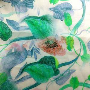नए आगमन बहु-रंग फूल डिजाइन 100% शुद्ध रामी लिनन बुने हुए कपड़े के लिए पर्यावरण के अनुकूल सांस - Product Image 2