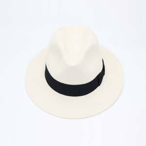 Chapeau Fedora en feutre de laine vintage pour homme, automne-hiver, décontracté, pour l'extérieur, les fêtes, l'église, simple, rétro, blanc, respirant - Product Image 2