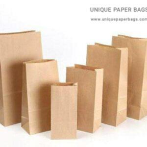 Unique Paper Bags Kraft Paper Flat Handles <b>Biodegradable</b> Self Adhesive Seal Classic Style Food <b>Packaging</b> - Product Image 4