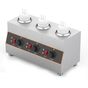 Réchauffeur électrique de sauce soja au chocolat et <span class=keywords><strong>fromage</strong></span> chaud Distributeur de 4 bouteilles Réchauffeur de sauce - Product Image 4