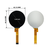 Layar TFT Bulat Penuh Warna 1,6 Inci DT160BQ-C12-01, IC ST7797, Resolusi 400x400, Antarmuka MIPI, Konektor 12-Pin