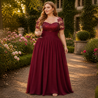 Robe de soirée décontractée en mousseline de soie à col en V, coupe trapèze, confortable, respirante et ornée de paillettes