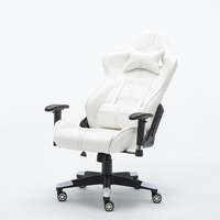 Chaise de gaming grande taille avec support lombaire, siège large, robuste, pour PC et ordinateur, chaise de course