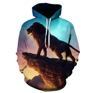 Felpe con cappuccio da <span class=keywords><strong>uomo</strong></span> taglie forti felpe con cappuccio 3D personalizzate Lion Tiger felpa con cappuccio Unisex da <span class=keywords><strong>uomo</strong></span> - Product Image 6