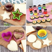 Roestvrijstalen 21 Stuks Set Cartoon Sandwich Snijders Mal Groente Fruit Snijder Koekjesvorm