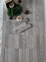 Carreaux de pierre calcaire gris champagne modernes, naturels et polis, pour revêtement mural de villa, patio, allée et maison