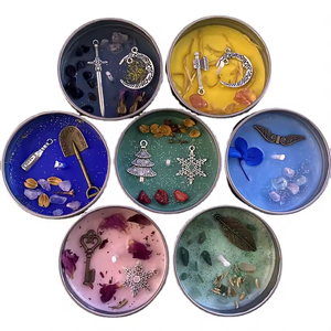 Wholesale High Quality Tin Scented <b>Candle</b> With Dried Flowers and Crystal <b>Candle</b> Soy Wax for Home Decoration - Product Image 4