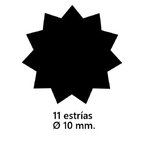 Adattatore a L con 11 scanalature diametro 10 mm, codice prodotto 555010 - Product Image 1