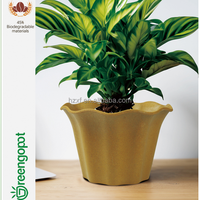 Pot de fleurs extérieur en WPC léger, durable, écologique et biodégradable, aspect bois, pour la maison, le jardin et la pépinière, design XF-J002