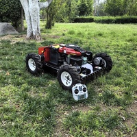 Cortadora de Césped Industrial con Control Remoto, Ancho de Corte de 550 mm, Ángulo de Inclinación de 45°, Motor de Gasolina, Caja Recolectora de 60L, Personalización OEM