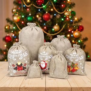 Customizable Jute Drawstring <b>Bags</b> Household Use Reusable <b>Small</b> Grocery Shopping Wig <b>Bags</b> Coffee Beans Sacks Silk Screen Printed - Product Image 3