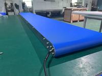 Convoyeur à bande plate en PVC vert GOLDGUN avec moteur à vitesse réglable pour ligne de production d'emballage de bouteilles de boissons, magasin d'alimentation