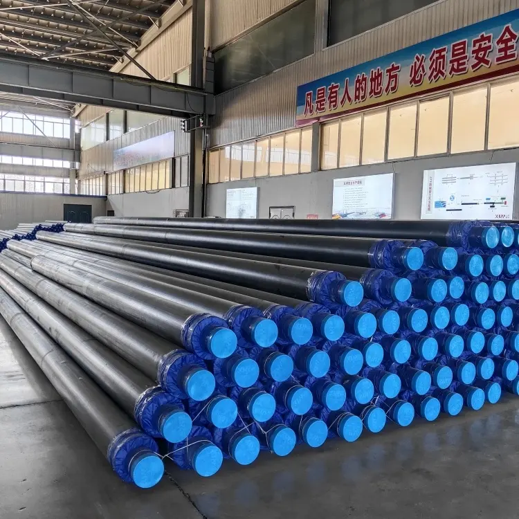 Direct Buried district heating HDPE Polyurethane Foam Thermal Insulation ASTM A106/A53 GR.B Steel Pipe