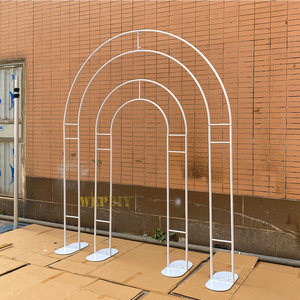 Arco de Boda Moderno Metálico Blanco en 2 Tamaños, Soporte para Flores, Decoración para Fiestas al Aire Libre, Exhibición de Flores - Product Image 4