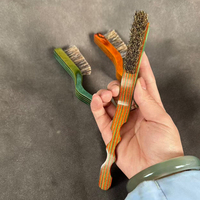 Brosse de nettoyage pour prises d'escalade, bouldering, en poils colorés, manche en bois technique, pour intérieur et extérieur, OEM